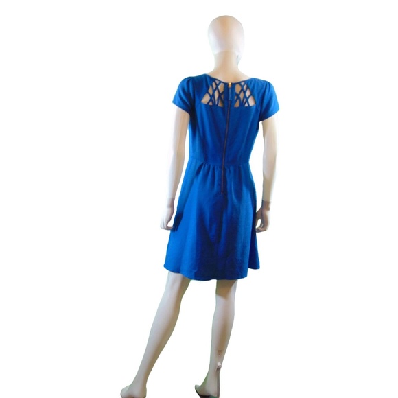 Maeve Nikola Blue Cut Out Dress Women's Size 8 - Picture 7 of 8